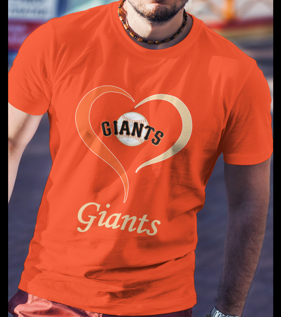 San Francisco Giants Baseball Heart Fan T-Shirt