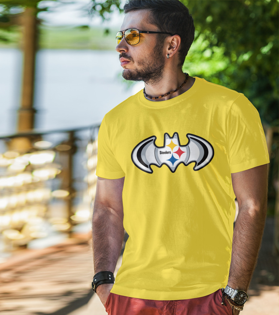Steelers Batman Logo Pittsburgh Steelers Are Coming T-Shirt