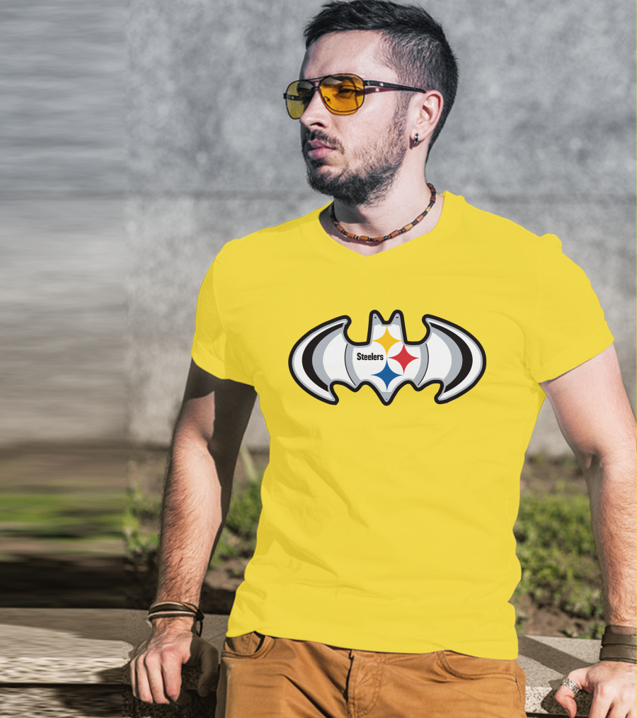 Steelers Batman Logo Pittsburgh Steelers Are Coming T-Shirt
