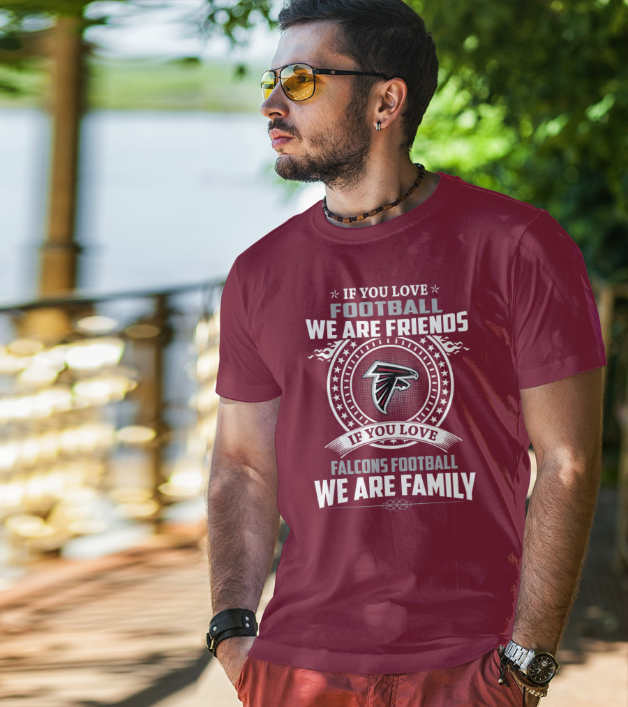 If You Love Football Falcons Football We Are Friends We Are Family T-Shirt