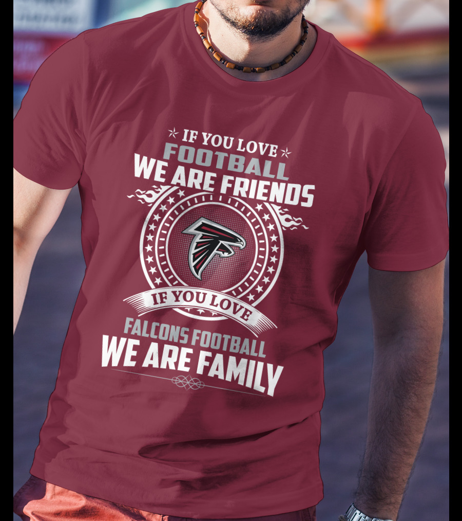 If You Love Football Falcons Football We Are Friends We Are Family T-Shirt
