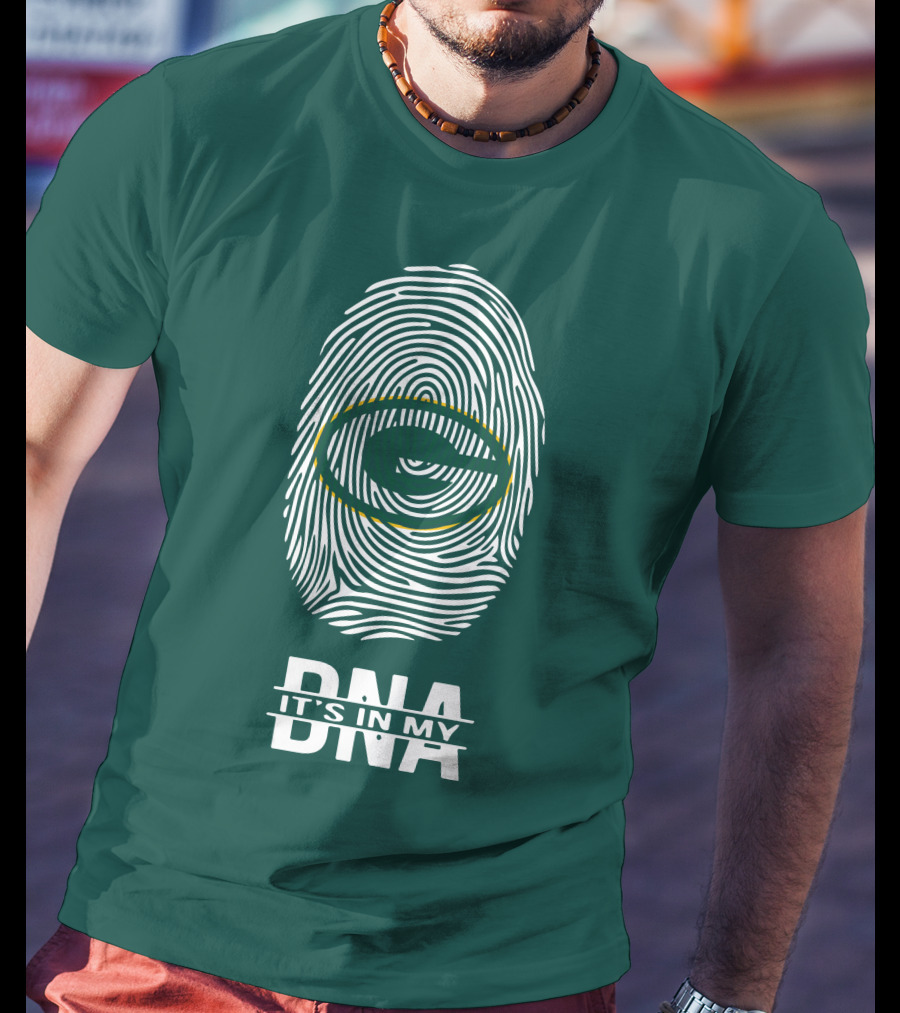 Green Bay Packers DNA It's In My DNA Fingerprint T-Shirt