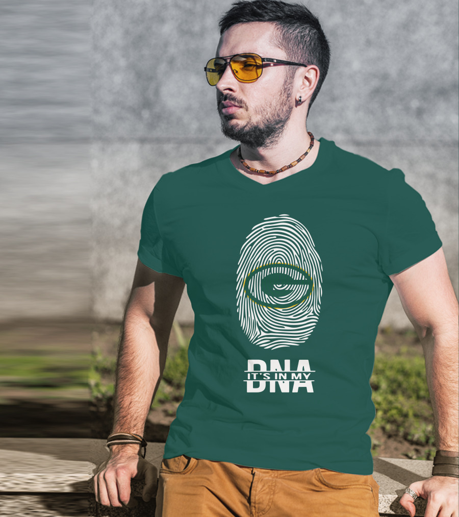 Green Bay Packers DNA It's In My DNA Fingerprint T-Shirt
