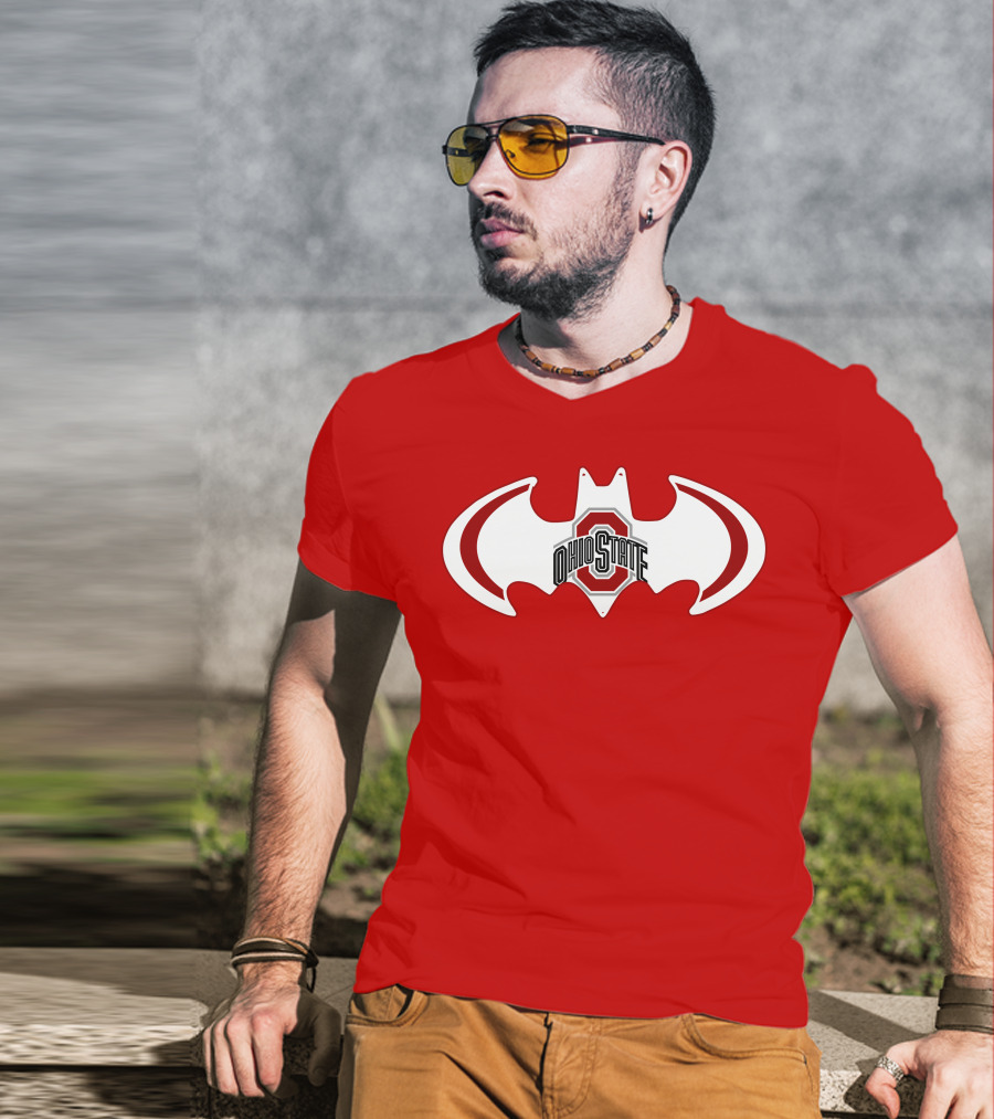 Ohio State Buckeyes Batman Concept T-Shirt