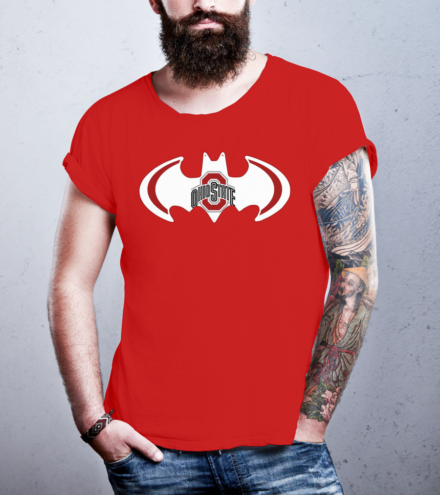 Ohio State Buckeyes Batman Concept T-Shirt