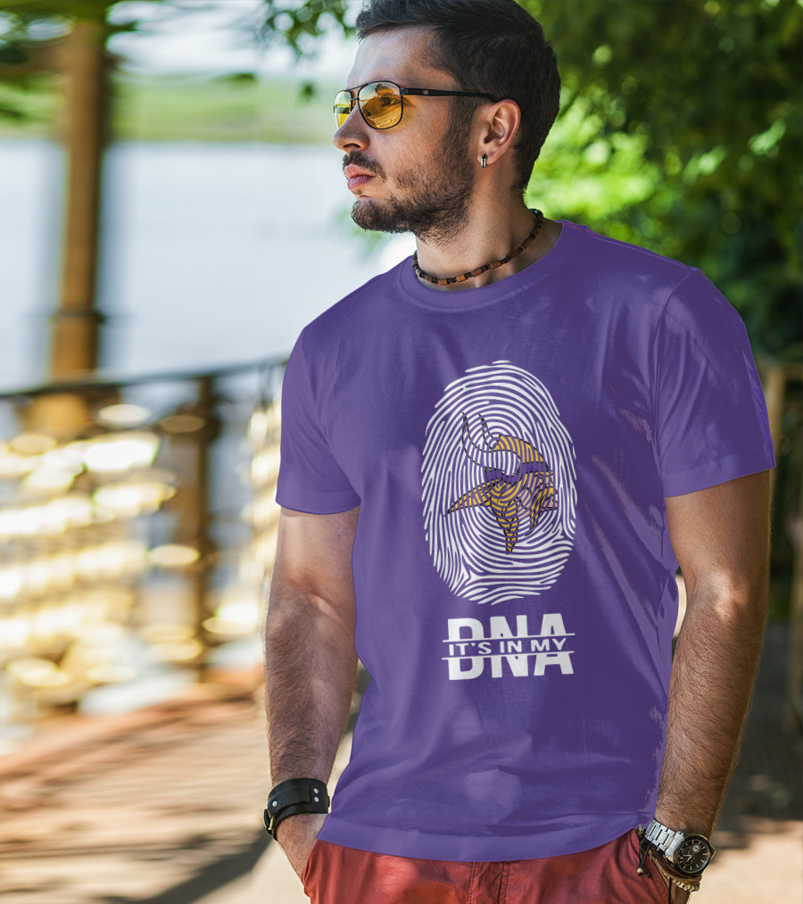Minnesota Vikings It's In My DNA Fingerprint T-Shirt