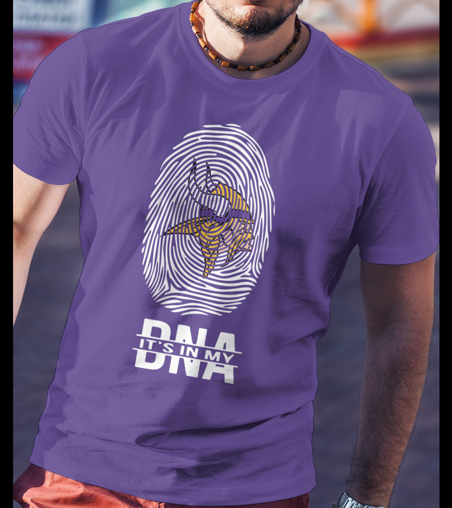 Minnesota Vikings It's In My DNA Fingerprint T-Shirt