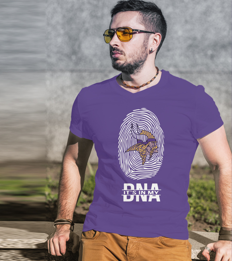 Minnesota Vikings It's In My DNA Fingerprint T-Shirt