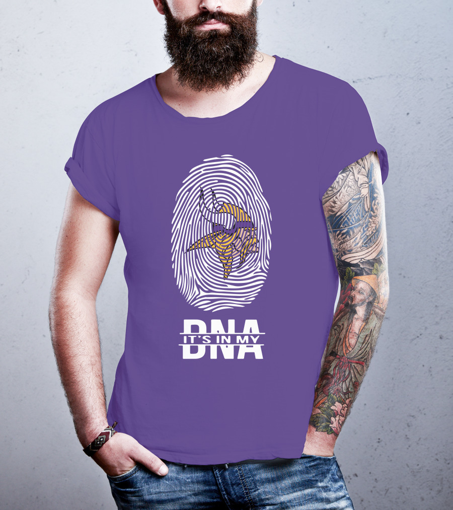 Minnesota Vikings It's In My DNA Fingerprint T-Shirt