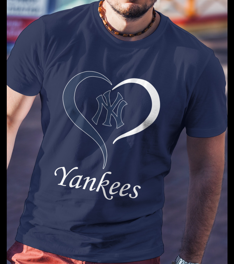 Yankees Heart Logo With NY Yankees Emblem T-Shirt