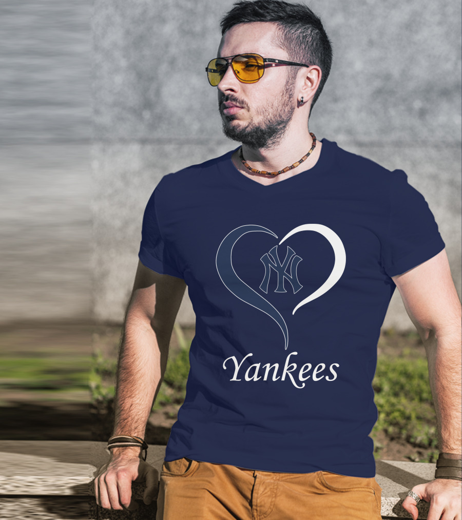 Yankees Heart Logo With NY Yankees Emblem T-Shirt
