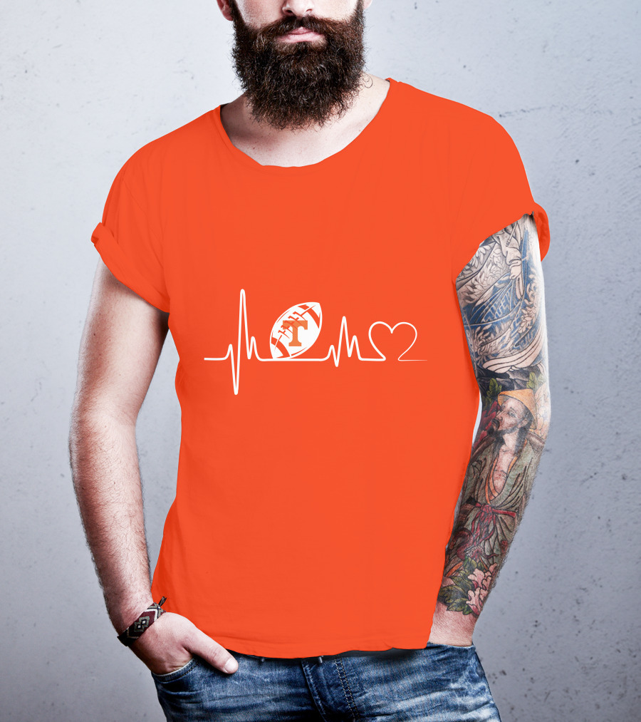 Tennessee Volunteers Football Heartbeat T-Shirt