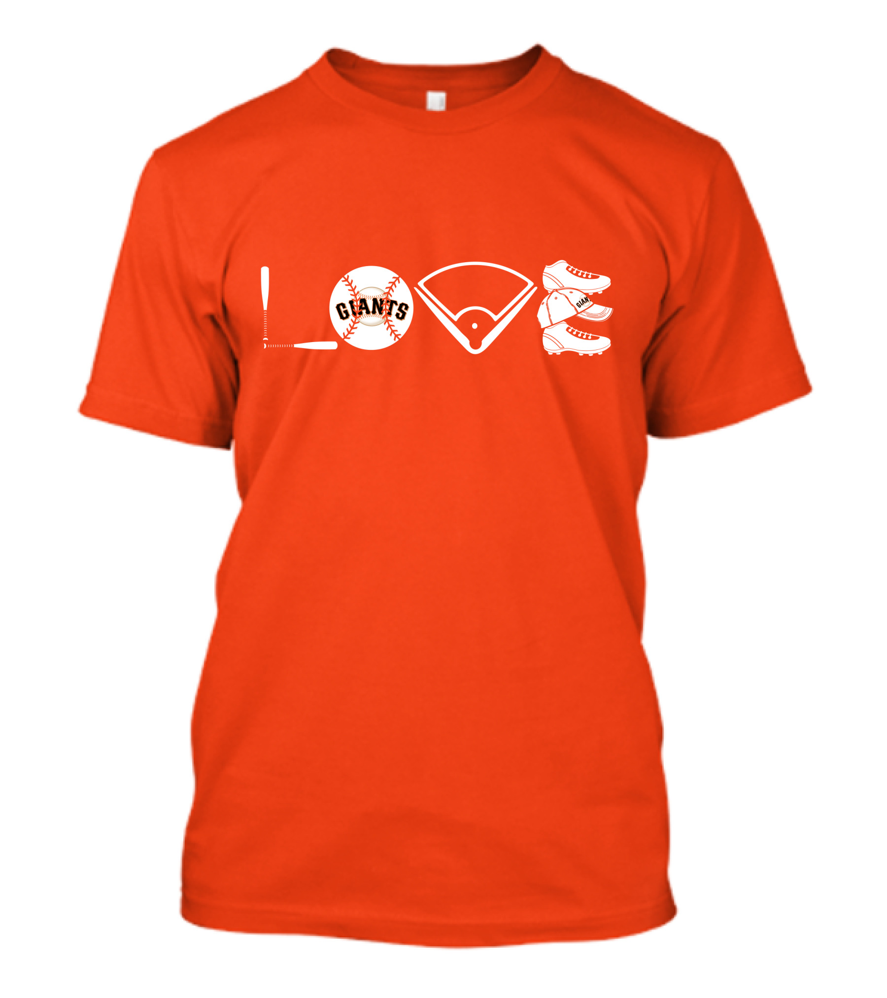 Love San Francisco Giants Baseball Giants Cleats Homeplate Bat T-Shirt