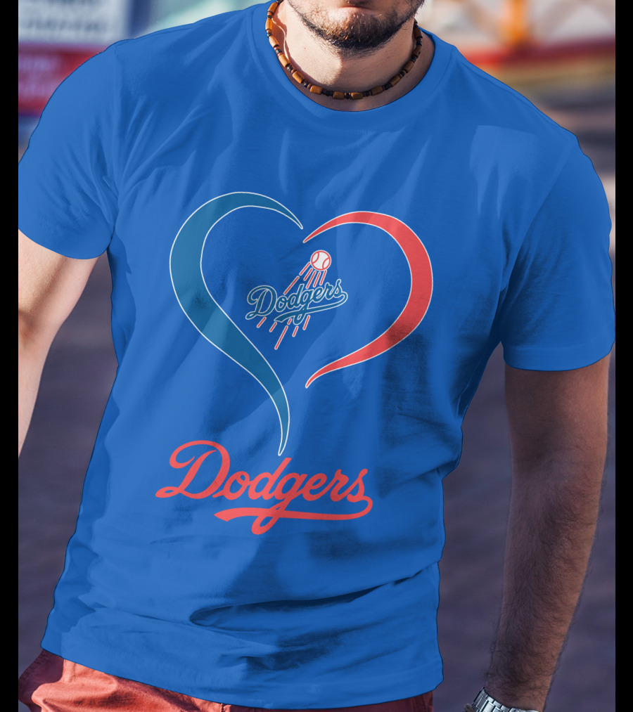 Los Angeles Dodgers Heart T-Shirt