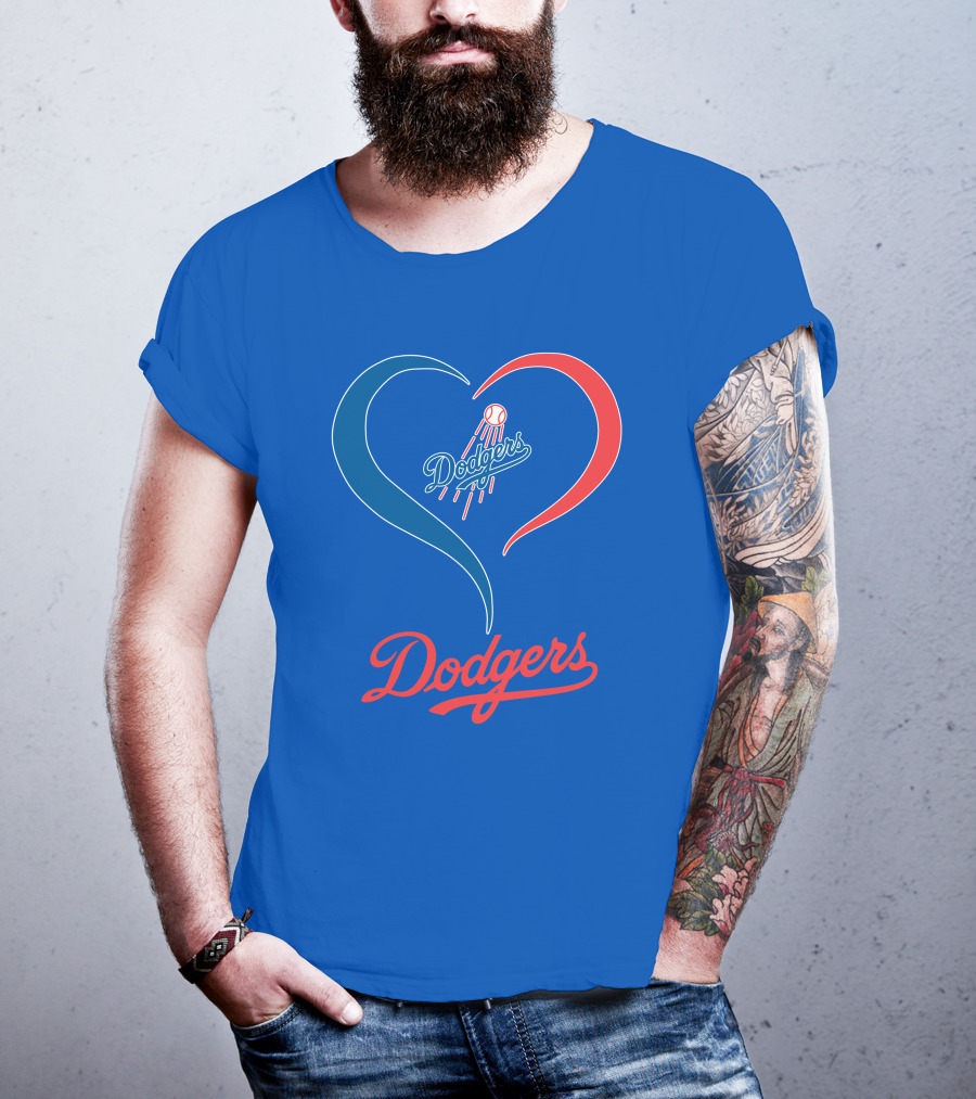 Los Angeles Dodgers Heart T-Shirt
