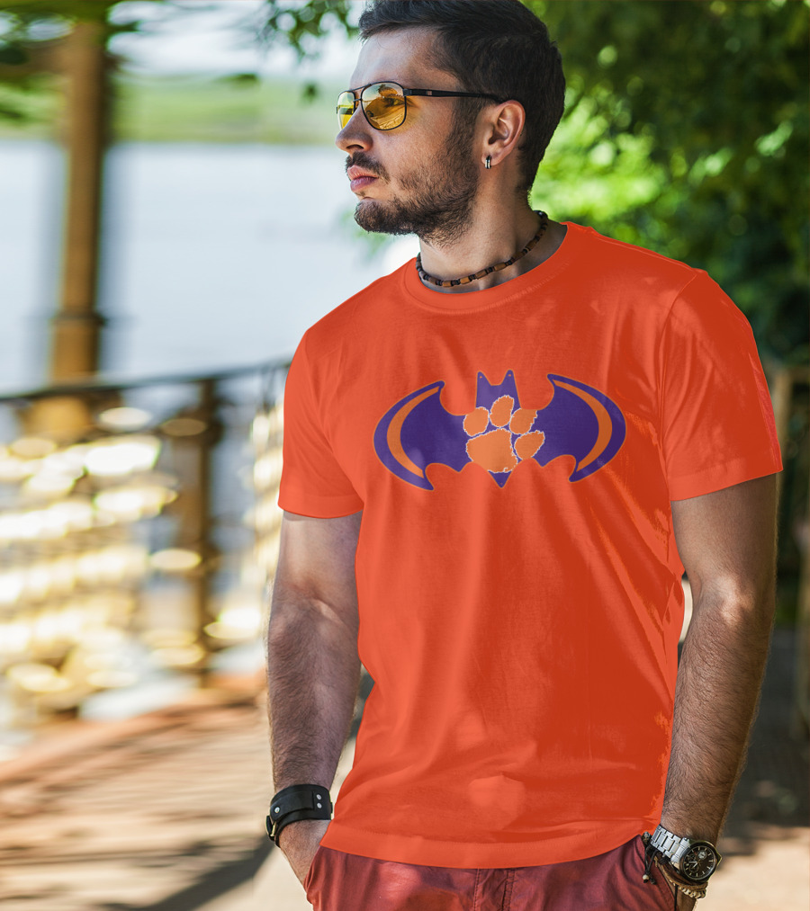 Clemson Tigers Paw Bat T-Shirt