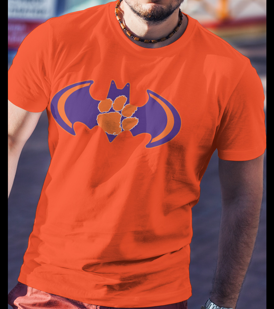 Clemson Tigers Paw Bat T-Shirt