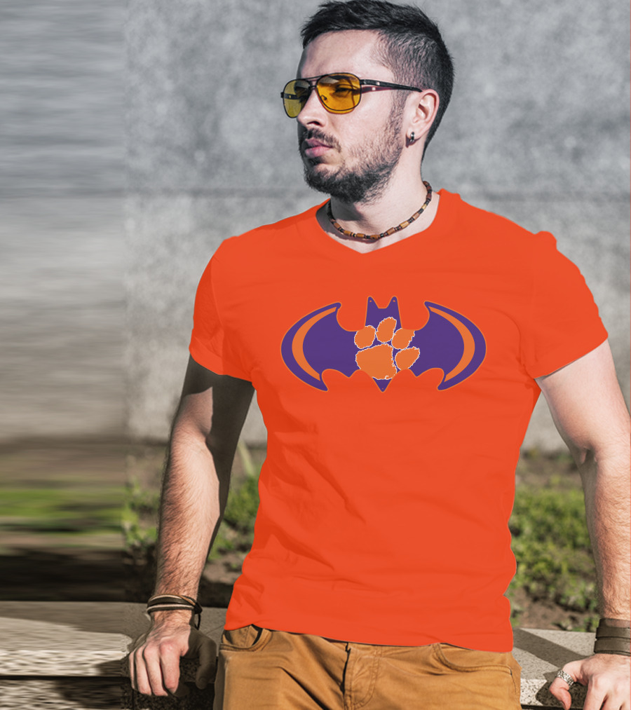 Clemson Tigers Paw Bat T-Shirt