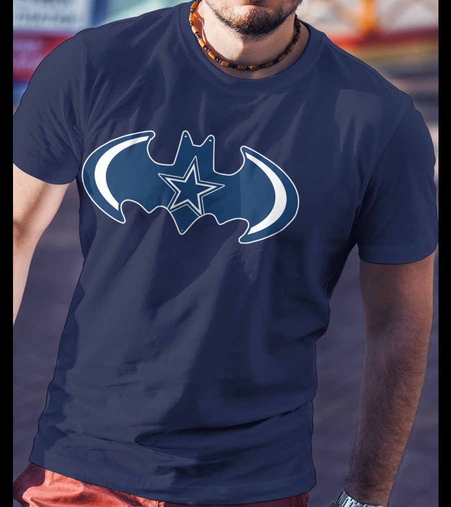 Dallas Cowboys Are Coming Batman Symbol Star T-Shirt