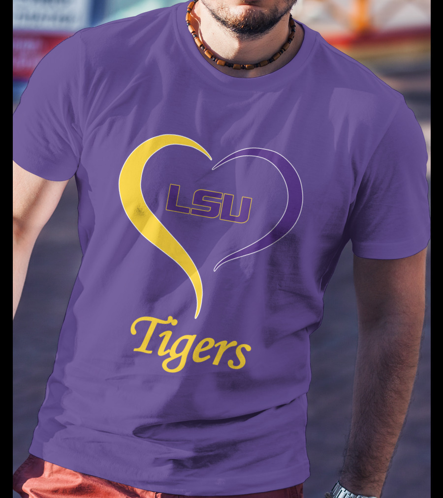 LSU Tigers Heart Symbol Pride T-Shirt