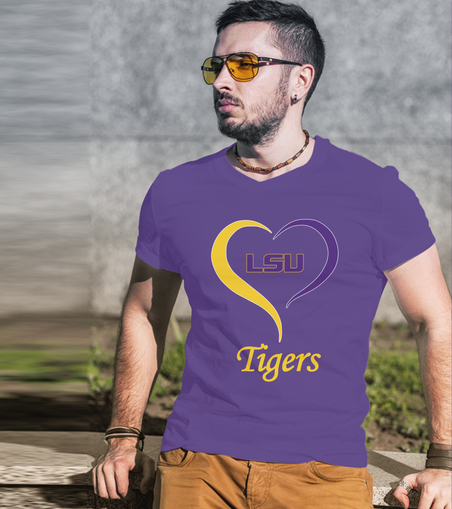 LSU Tigers Heart Symbol Pride T-Shirt