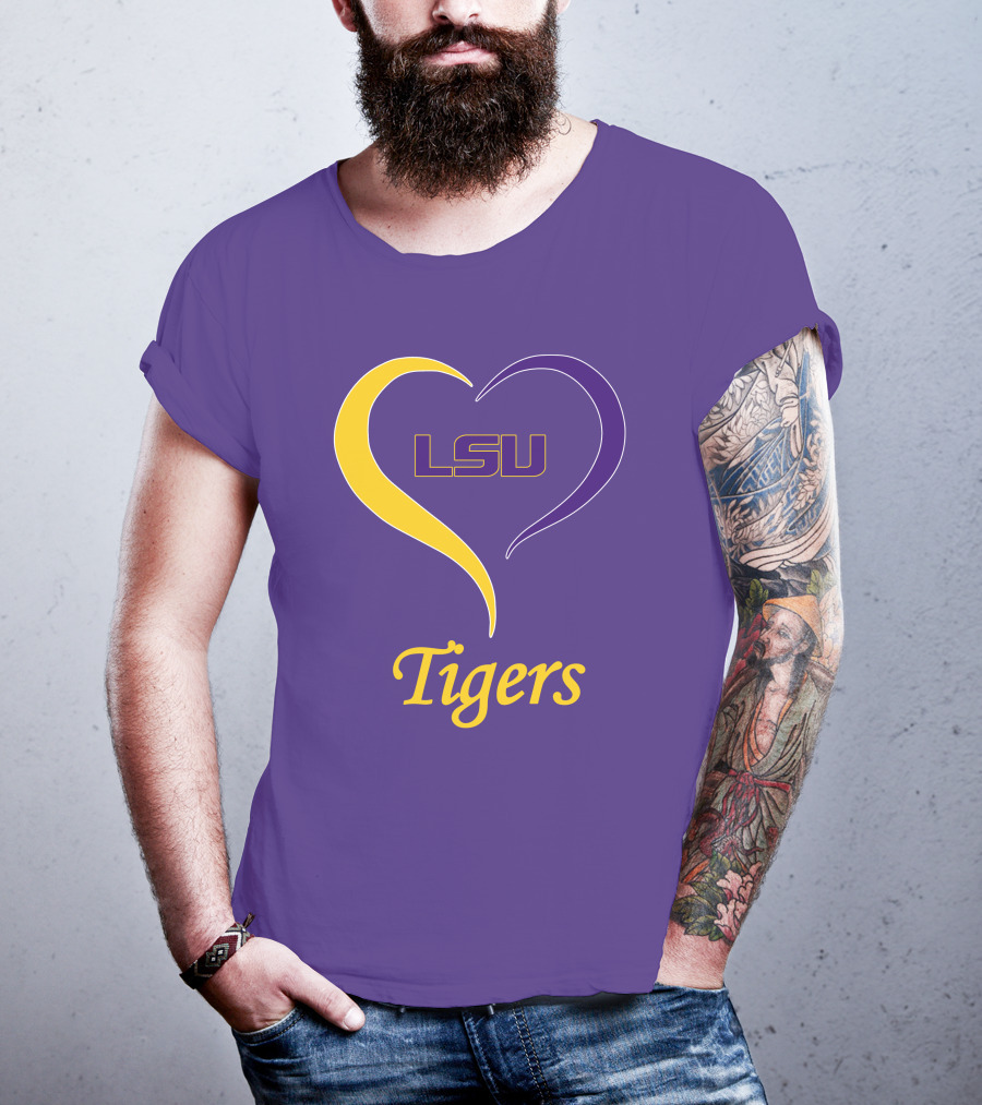 LSU Tigers Heart Symbol Pride T-Shirt