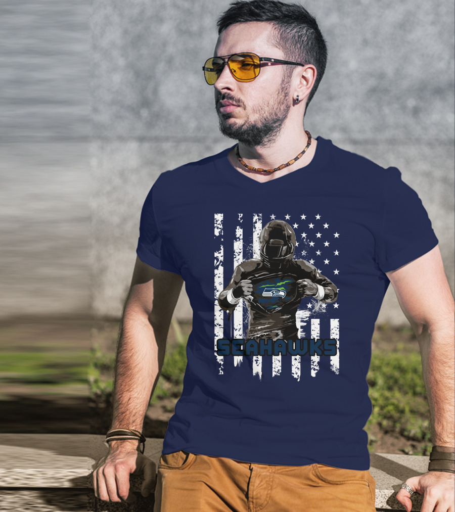 Seattle Seahawks Player Pride Flag T-Shirt