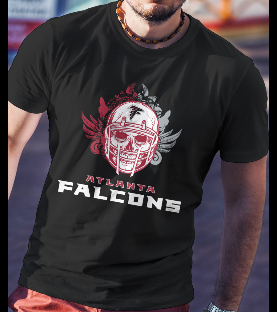 Atlanta Falcons Skull Helmet T-Shirt
