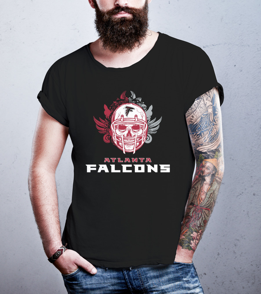 Atlanta Falcons Skull Helmet T-Shirt