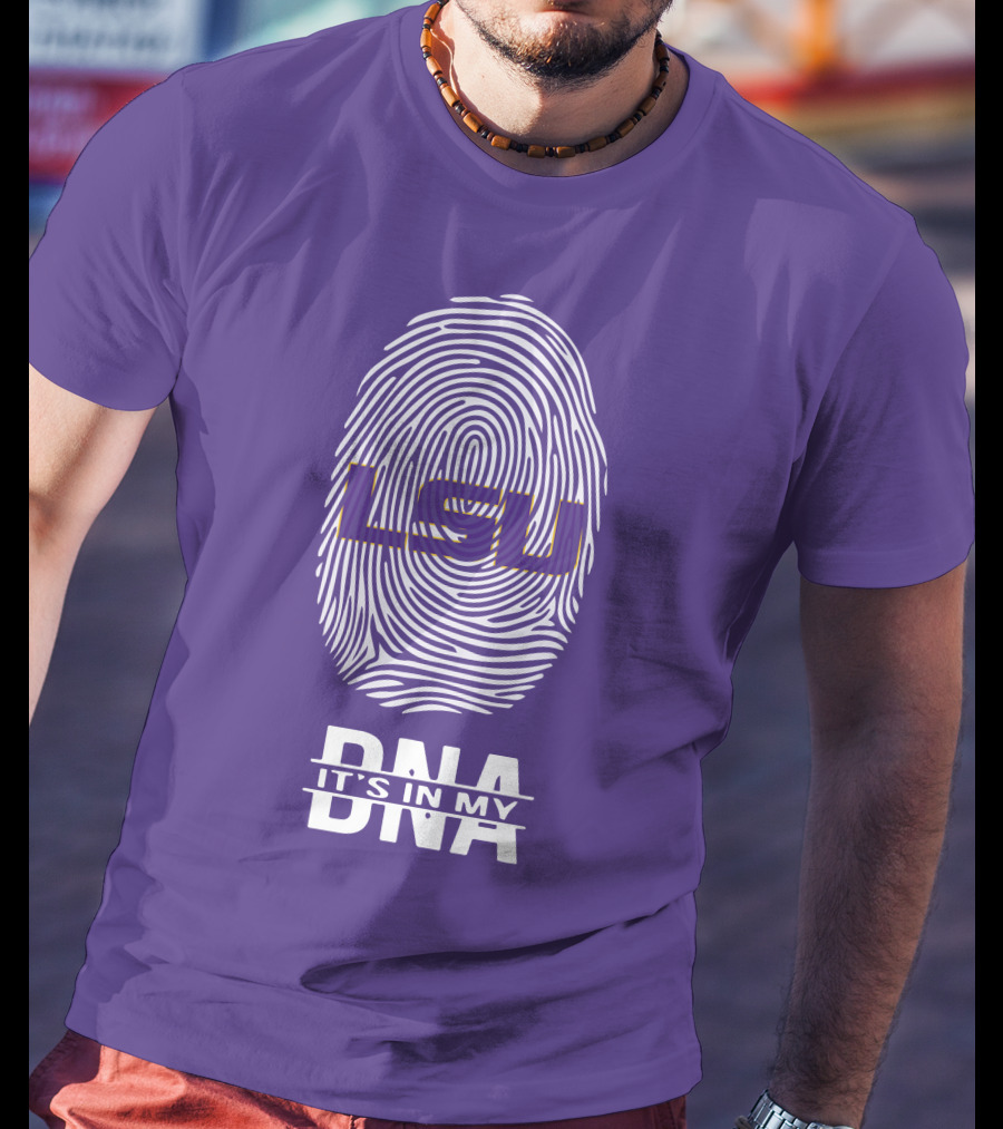 Lsu It's In My Dna Fingerprint Tiger Spirit T-Shirt