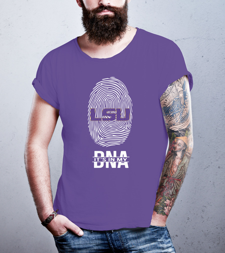 Lsu It's In My Dna Fingerprint Tiger Spirit T-Shirt