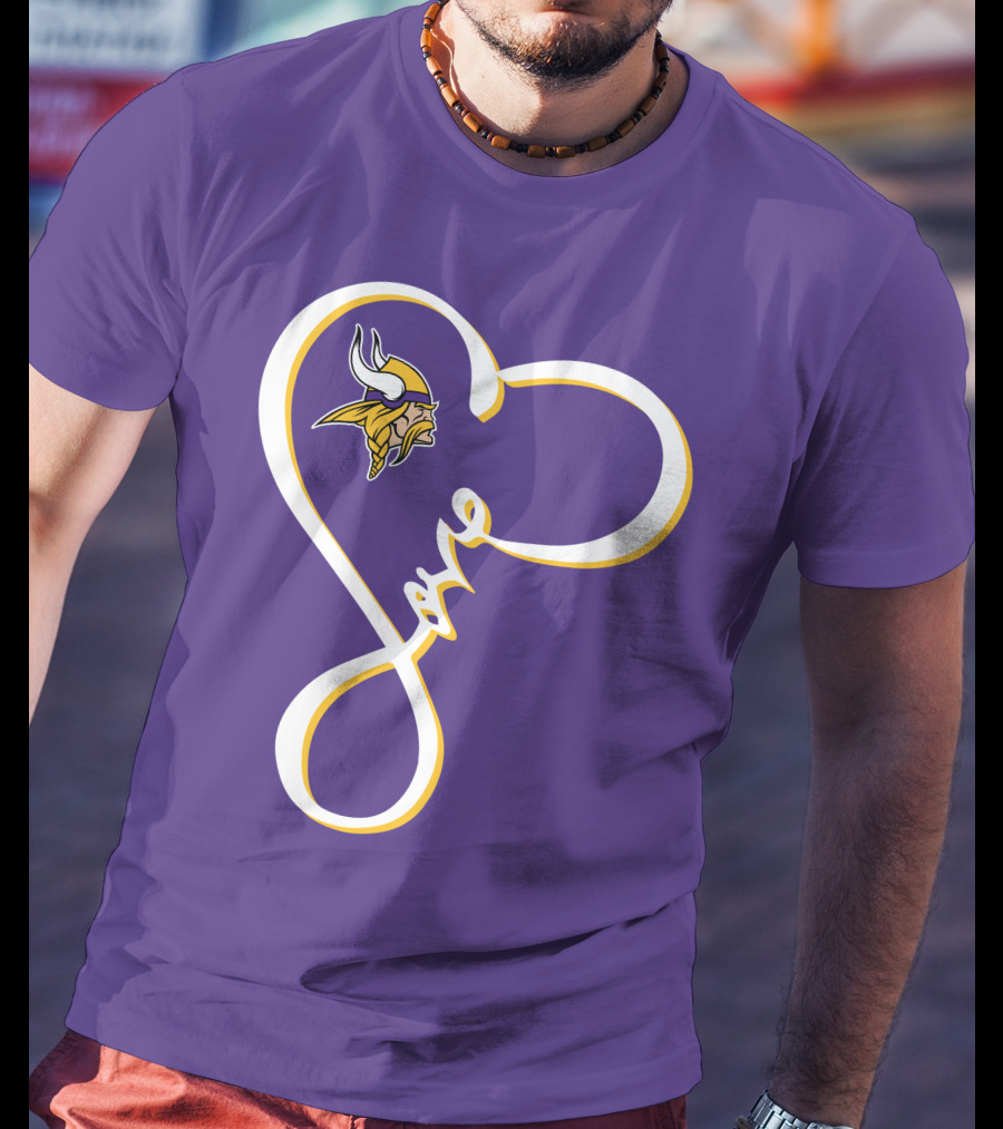 Love Minnesota Vikings Heart T-Shirt