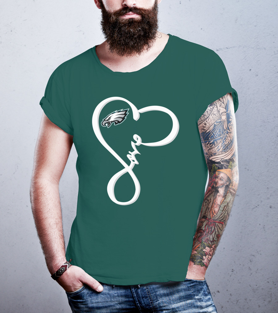 Philadelphia Eagles Love Heart T-Shirt
