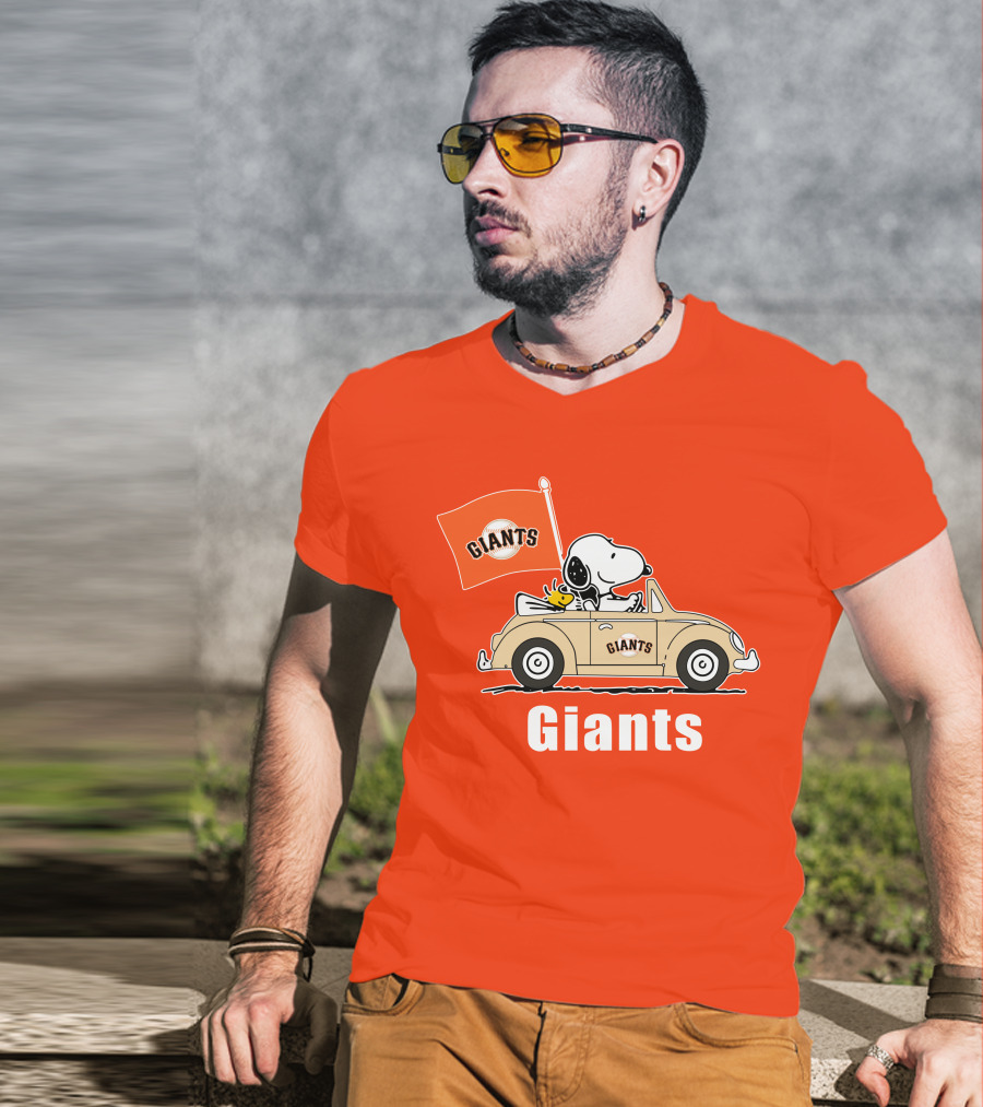 Giants Snoopy Car Adventure T-Shirt