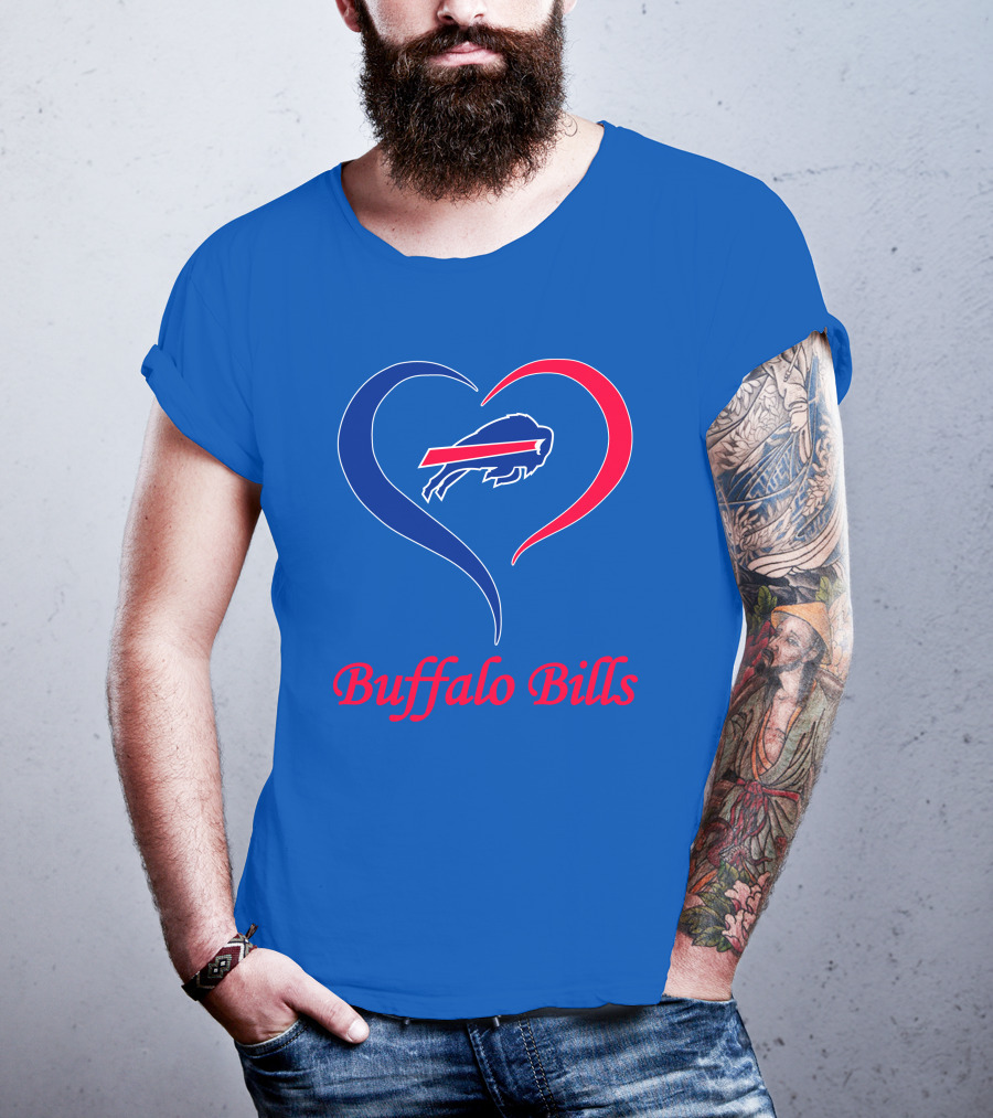 Buffalo Bills Heart Logo Fan Spirit T-Shirt