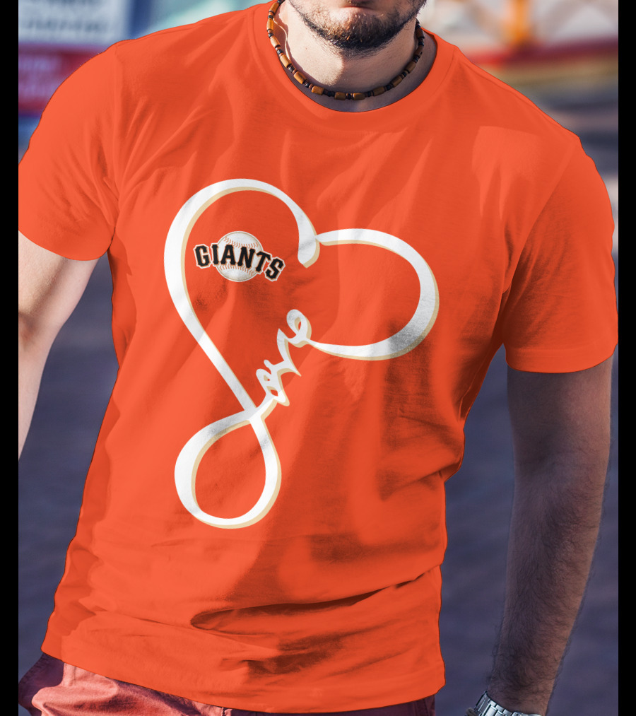 San Francisco Giants Love Heart Script T-Shirt