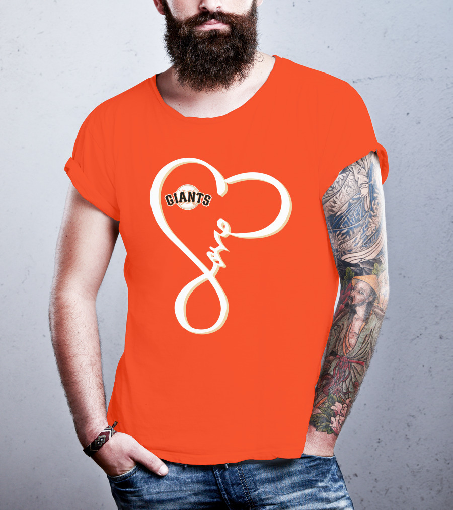San Francisco Giants Love Heart Script T-Shirt
