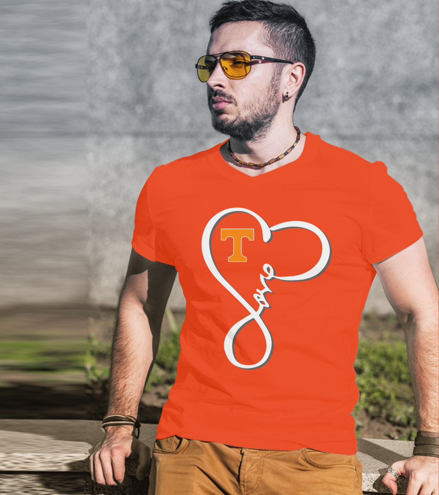 Heart-Shaped Love Tennessee Volunteers T-Shirt