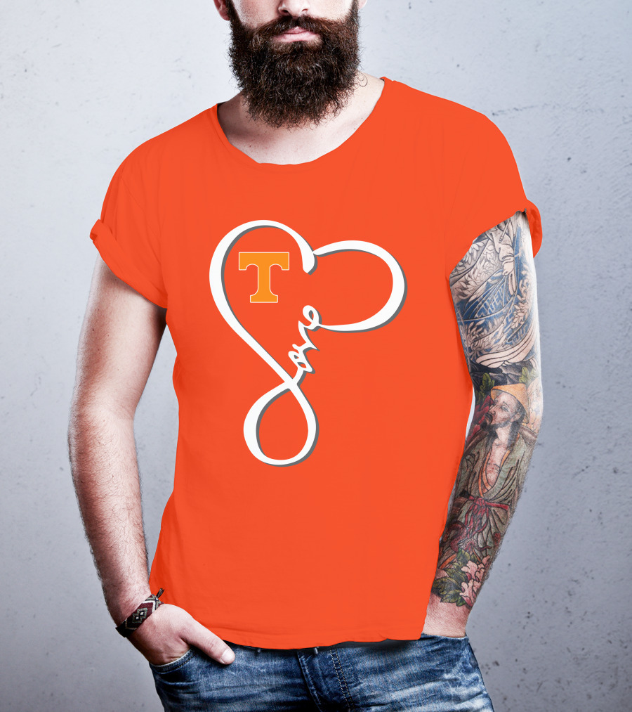 Heart-Shaped Love Tennessee Volunteers T-Shirt