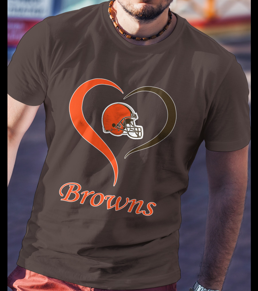 Cleveland Browns Heart Helmet Passion T-Shirt