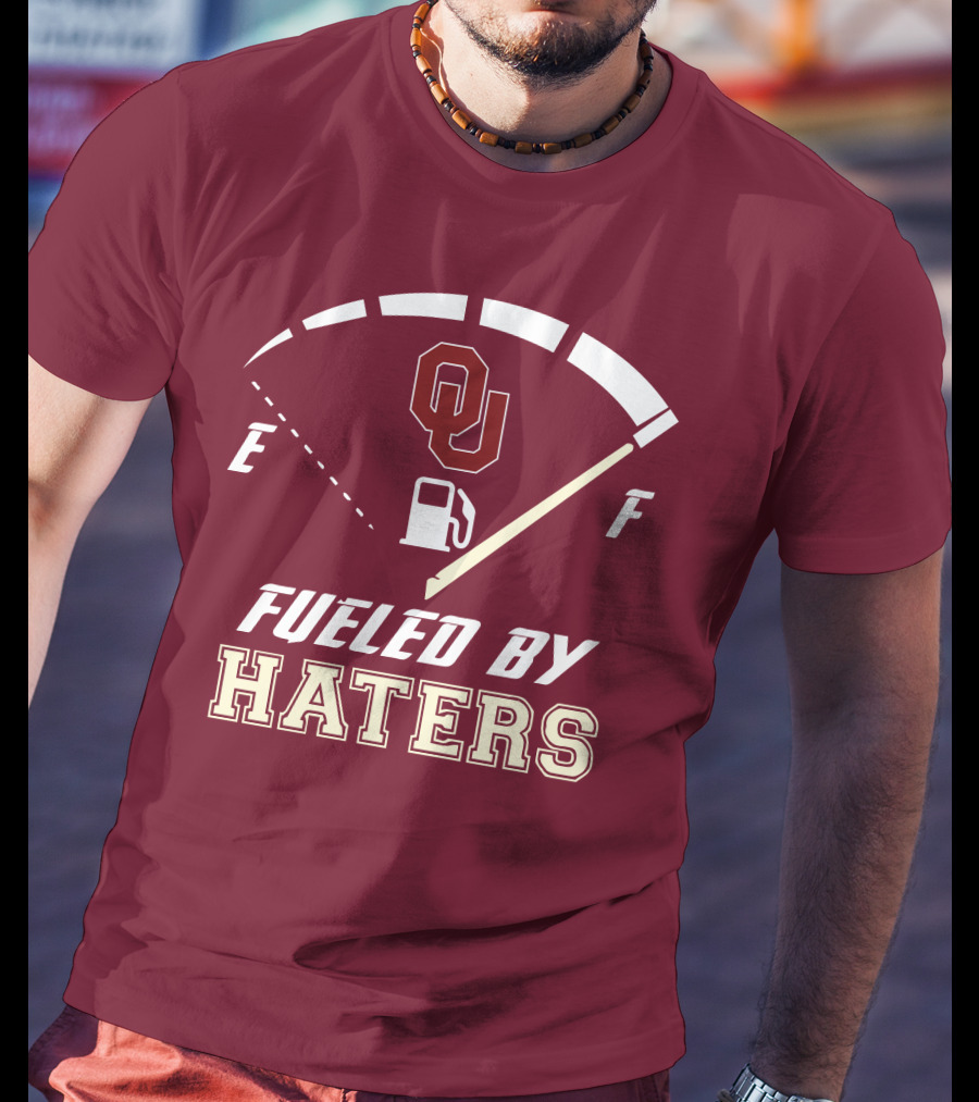Oklahoma Sooners Fueled By Haters Energy Meter OU T-Shirt