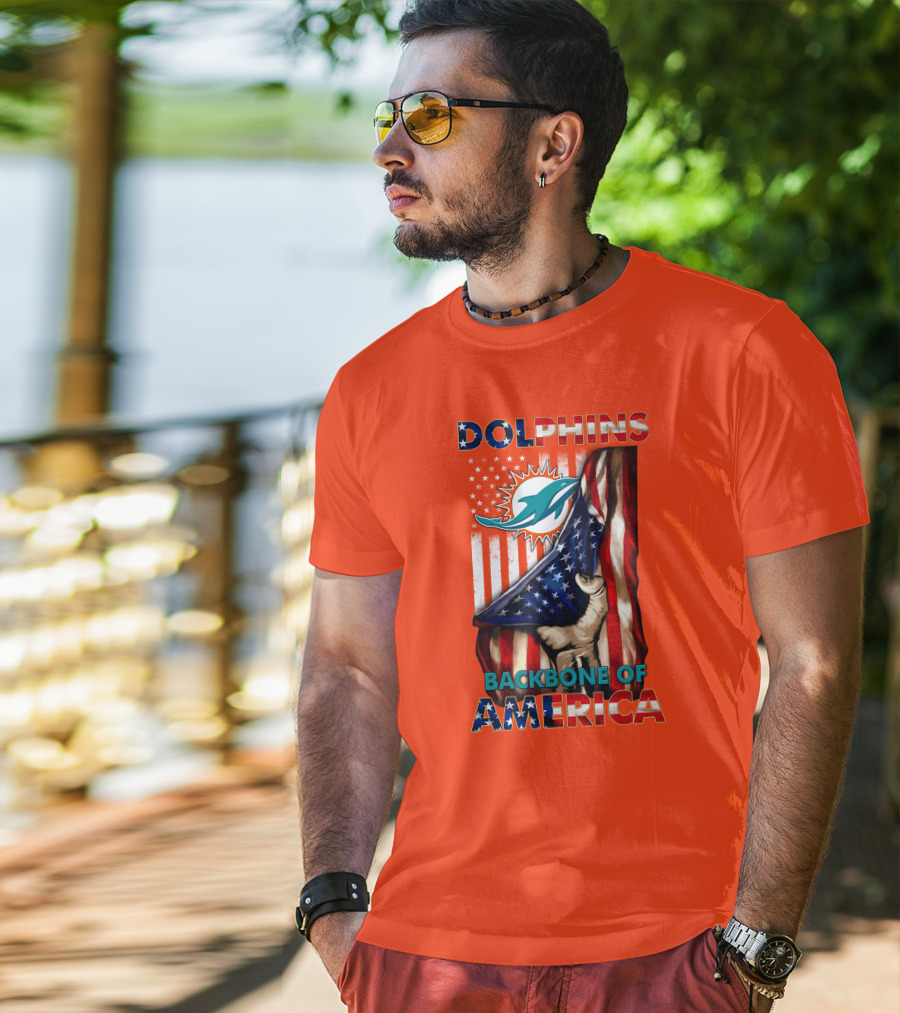 Dolphins Backbone Of America Miami T-Shirt