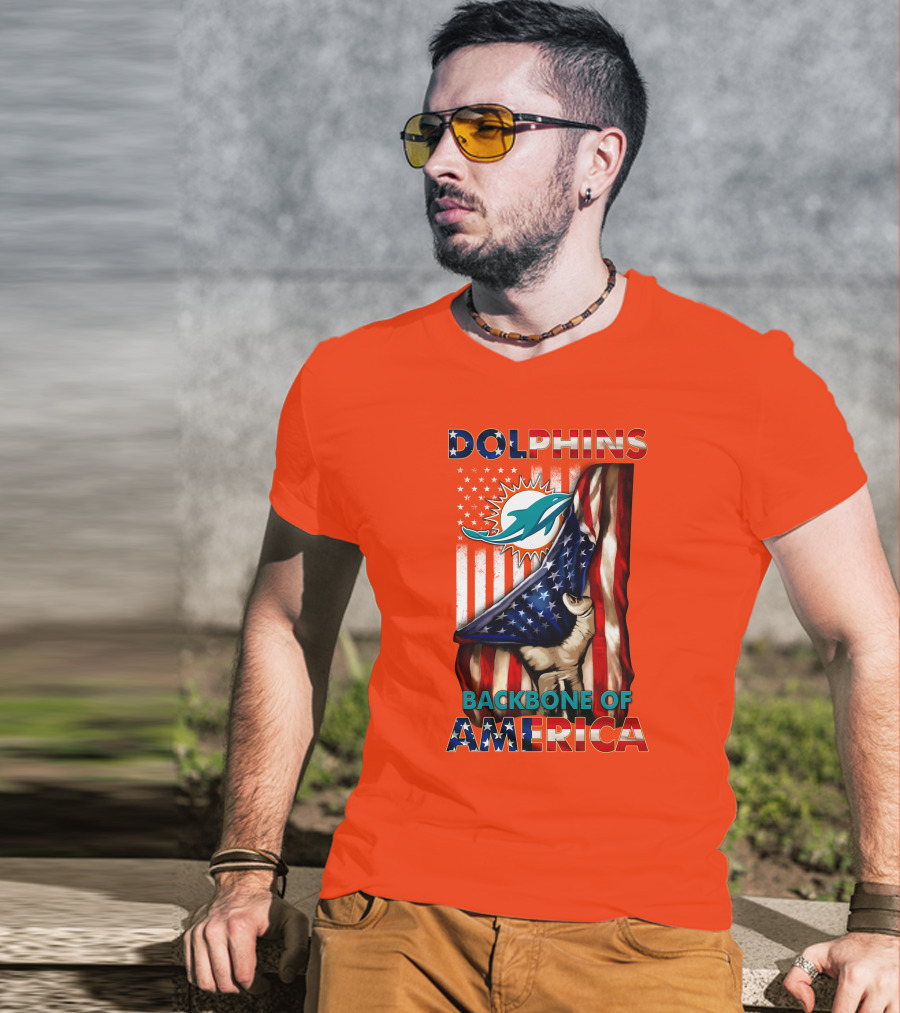 Dolphins Backbone Of America Miami T-Shirt
