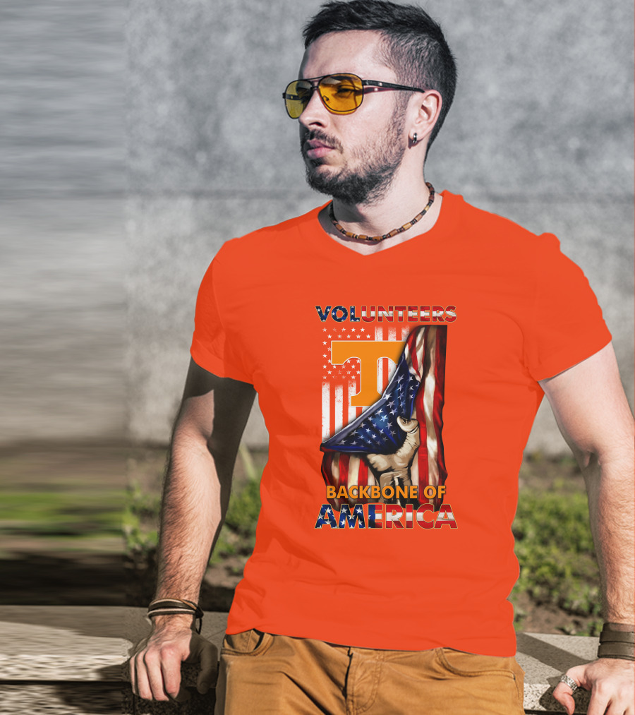 Tennessee Volunteers Backbone Of America Patriotic T-Shirt