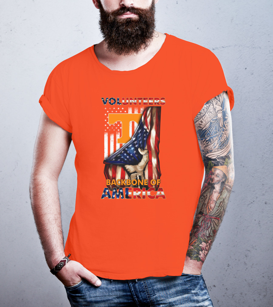 Tennessee Volunteers Backbone Of America Patriotic T-Shirt