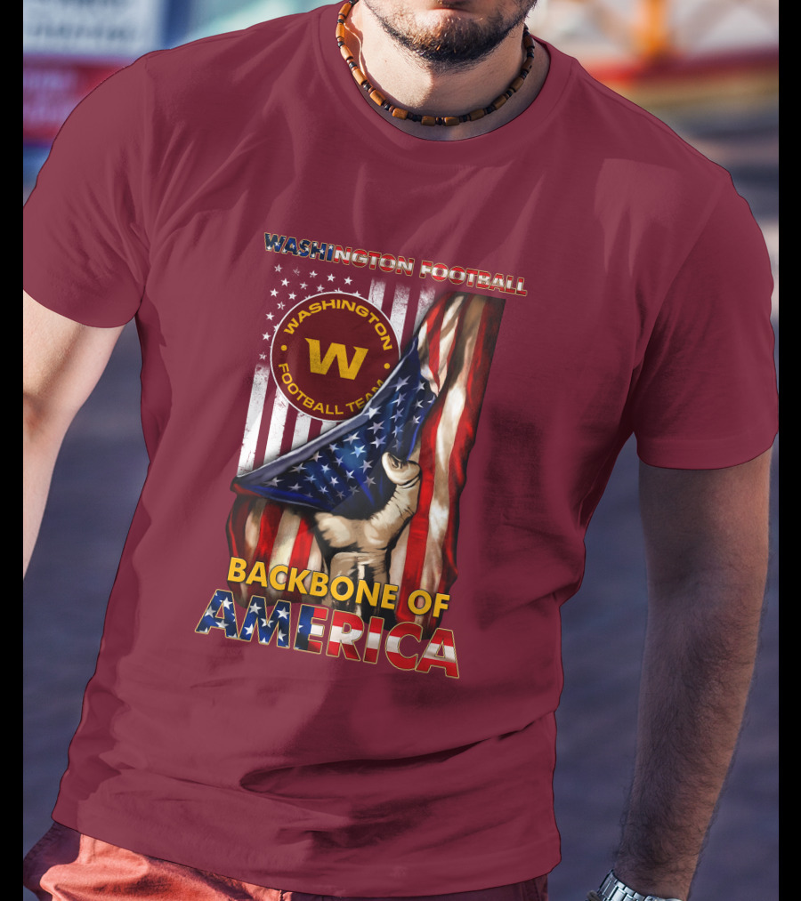 Washington Football Team Backbone Of America Stars And Stripes W T-Shirt