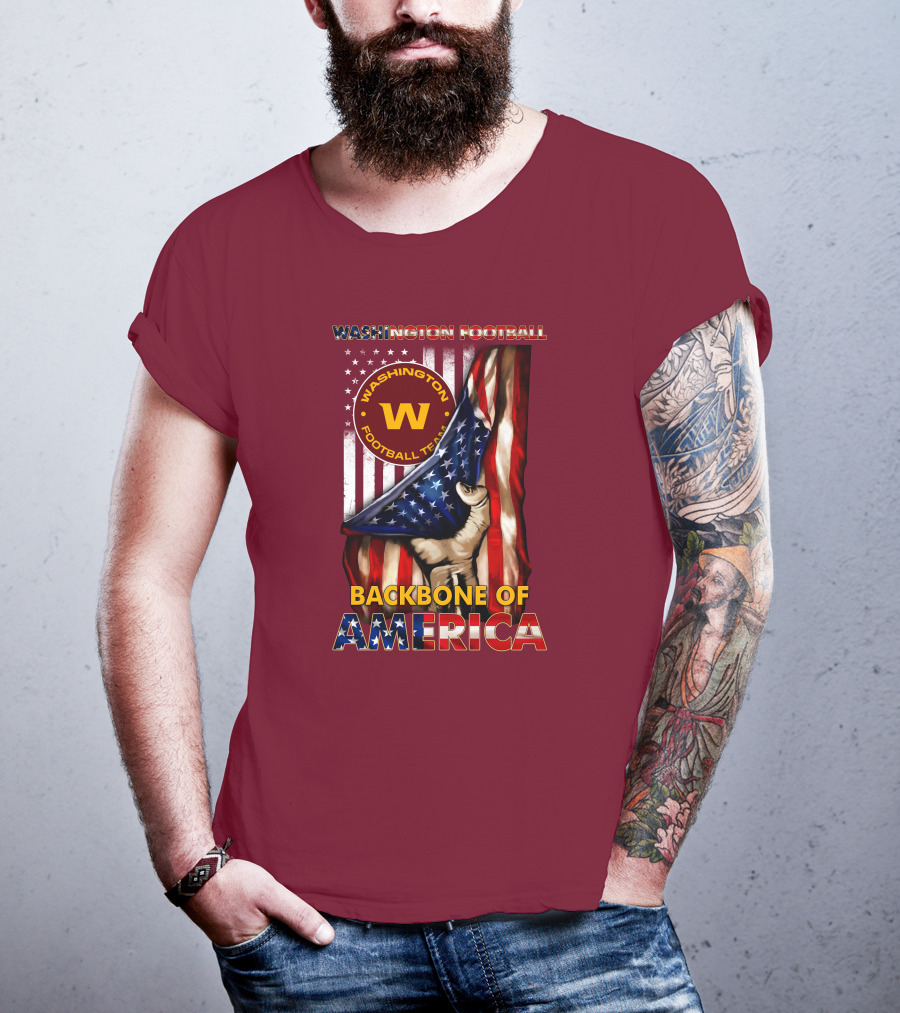 Washington Football Team Backbone Of America Stars And Stripes W T-Shirt