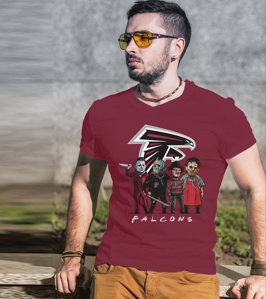 Atlanta Falcons The Slasher Squad Halloween Teams T-Shirt