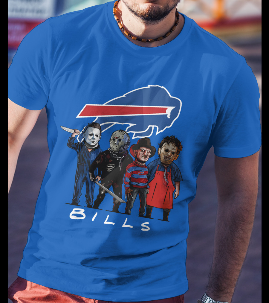 Buffalo Bills Halloween The Slasher Squad Teams Bills T-Shirt