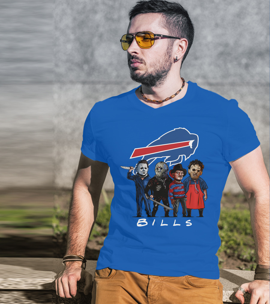 Buffalo Bills Halloween The Slasher Squad Teams Bills T-Shirt